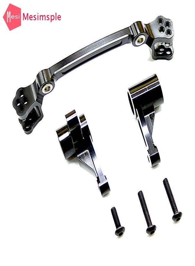 Mesimsple Alloy Mojave 4S Steering Bellcrank Servo Saver ARA340200 for Arrma 1/8 Mojave 4X4 4S BLX Steering Bell Crank Upgrades Parts Black - Image 3